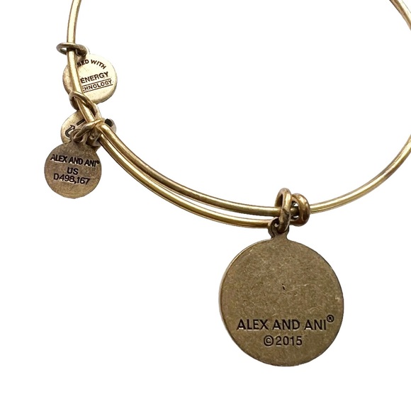 Alex and Ani Mom Bangle Gold Tone - Picture 2 of 2